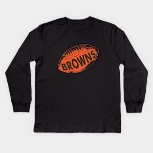 Cleveland Browns Vintage 2 by Buck Tee Kids Long Sleeve T-Shirt